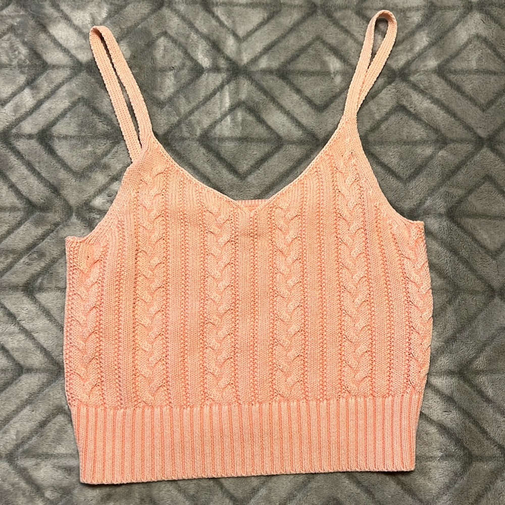 Soft crop sweater tank.